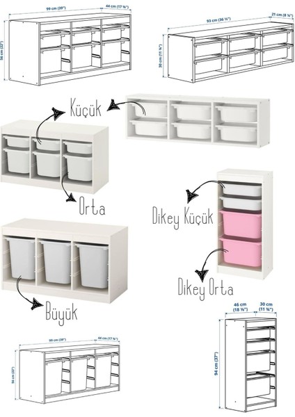 Trofast Kahverengi Dalga Sticker - Çocuk Odası Oyuncak Düzenleme Etiketi - Dayanıklı Folyo modelleri