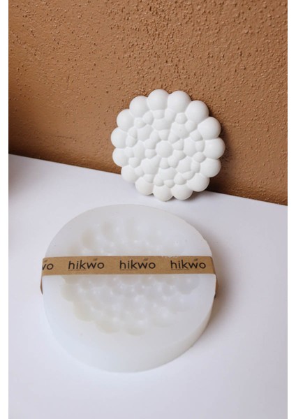 Taş Tozu Kalıbı – Dekoratif Bubble Yuvarlak Takı Tabağı Bardak Altlığı – Silikon Kalıp