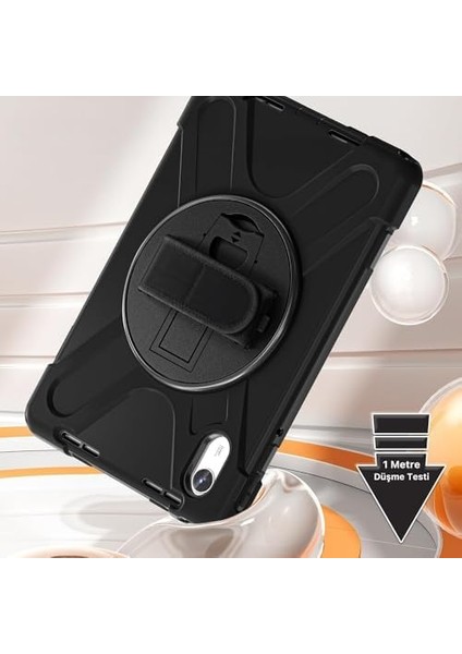 Tab M10 ile Uyumlu TB311FU Ile Uyumlu Kılıf El Tutamaçlı Standlı Full 360 Koruma Z- Rugged Tablet Kılıf (Siyah, Tab M10 TB311FU) modelleri