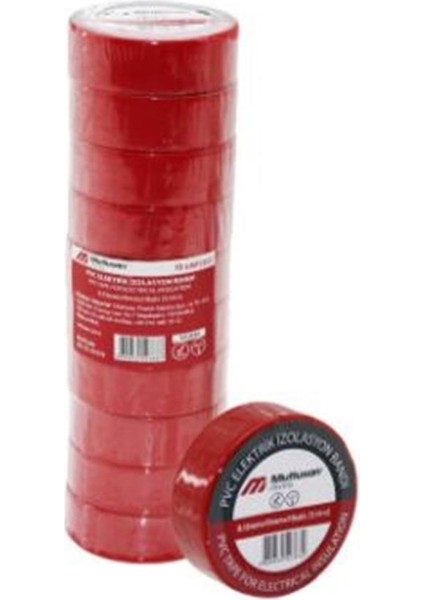 Mutlusan 10-19 Izole Bant 10LU(ELEKTRIK Bant) Kırmızı 065133161019