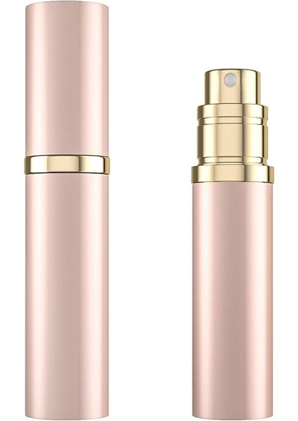 Xspring Dolum Parfüm Şişeleri, Seyahat Atomizer Mini Püskürtme, 5ml Ince Sis Parfüm Dispanseri, Taşınabilir Yeniden Doldurulabilir Koku Pompası Kutusu, Seyahat ve Dışarı Çıkma Için (Gül Altını)