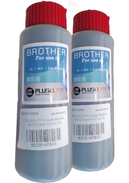 Pluscopy 2 Adet HL-1212W/HL-1211W TN-1040 Muadil TONER/WB/TN1040 Toner