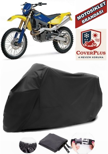 Husqvarna Te 610 Motor Brandası Siyah Motorsiket Brandası Motor Örtüsü Çadır Su Geçirmez Motosiklet Kılıfı Motor Brandası