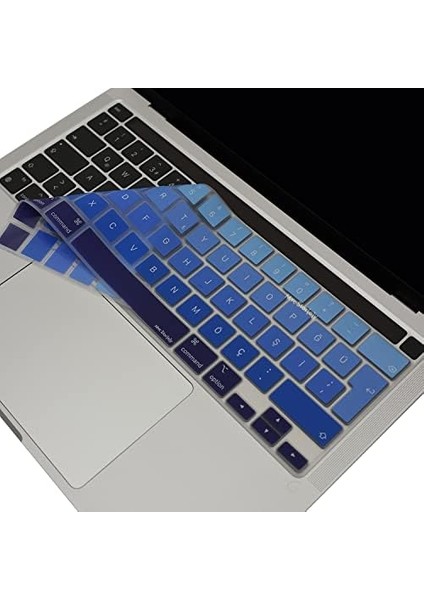 MacBook Pro 13 Inç Klavye Koruyucu Silikon Türkçe Q – M1/m2 Id Uyumlu – A2338 A2289 A2251 – Sıvı/toz Korumalı Ince Kaplama – 16 Inç A2141 ile De Uyumlu Lacivert Mavi fiyatları