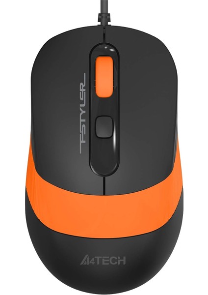 A4 Tech FM10 Optik 1600 Dpı,4 Buton, Çözünürlük Ayarlamalı Siyah/turuncu Mouse