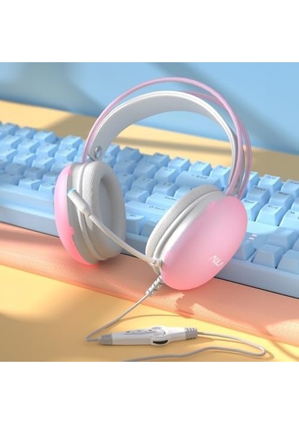 Aula S505 Rgb USB Gaming Mikronfonlu Oyuncu Kulaklığı Pembe fiyatları