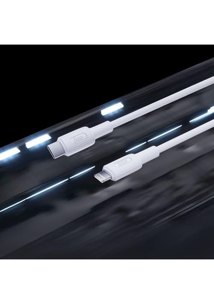 Juo 27W USB Type-C To Lightning iPad Silikon Hızlı Şarj ve Data Kablosu Beyaz 1 Metre fiyatları