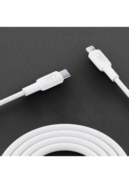 Juo 27W USB Type-C To Lightning iPad Silikon Hızlı Şarj ve Data Kablosu Beyaz 1 Metre modelleri