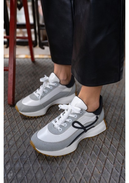 Jaine Kadın Beyaz Siyah Sneakers Ayakkai