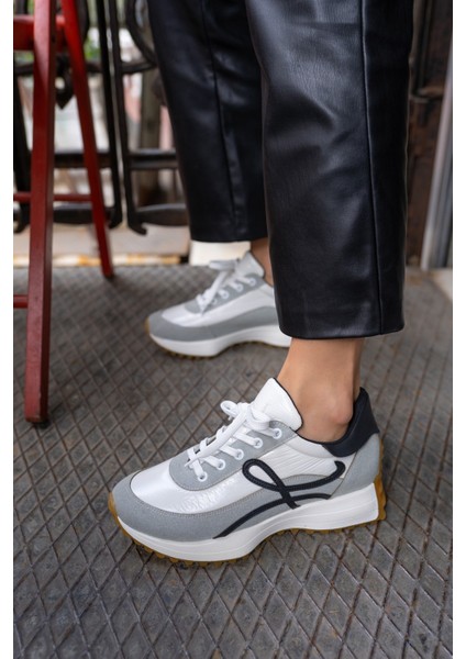 Jaine Kadın Beyaz Siyah Sneakers Ayakkai