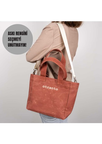 Nova Mumlu Kanvas Çanta - Kiremit