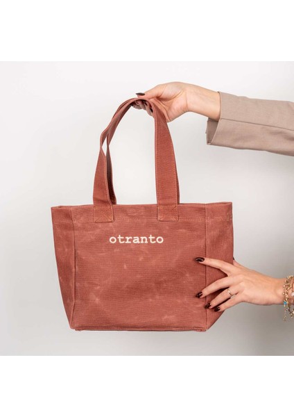 Nova Mumlu Kanvas Çanta - Kiremit fırsatları