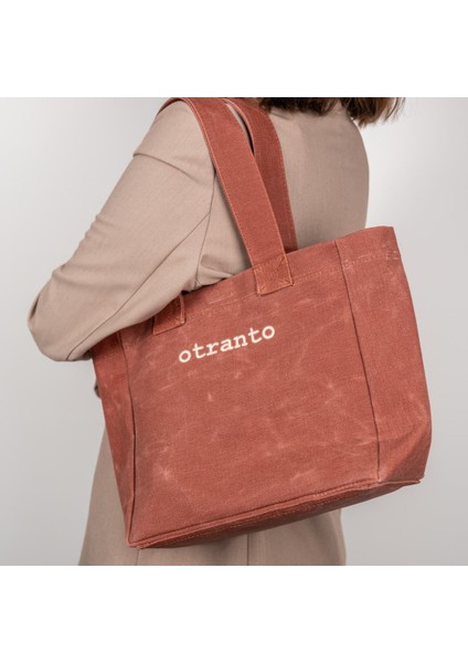 Nova Mumlu Kanvas Çanta - Kiremit indirimleri