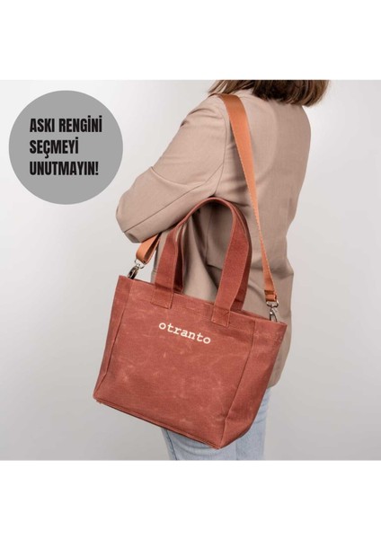 Nova Mumlu Kanvas Çanta - Kiremit