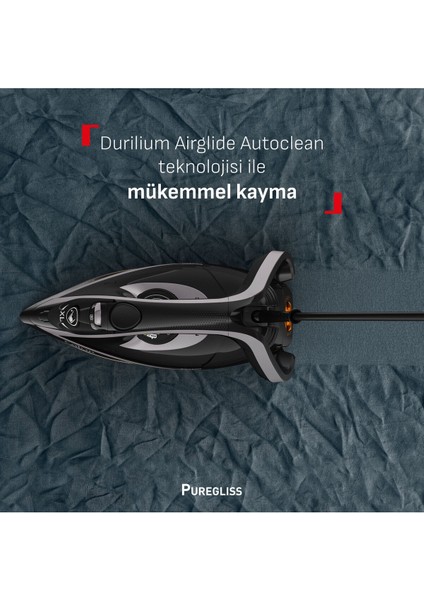 Puregliss 3000 W Güç, 280 G/dk Şok Buhar, Mikro-Kireç Filtreli & Otomatik Kapanmalı Ütü fırsatları