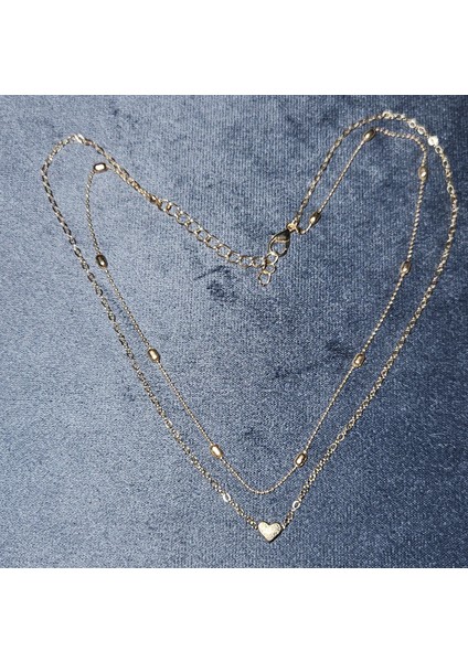 6’lı Katmanlı Kolye Seti — Minimal Kalp Yıldız Ay Tasarımlar