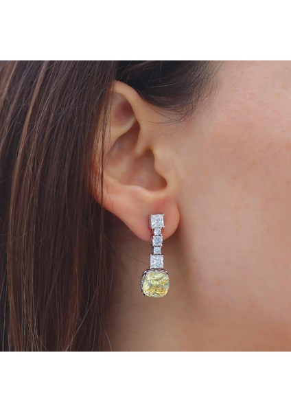 Radiant Sitrin Taşlı Gümüş Küpe fiyatları