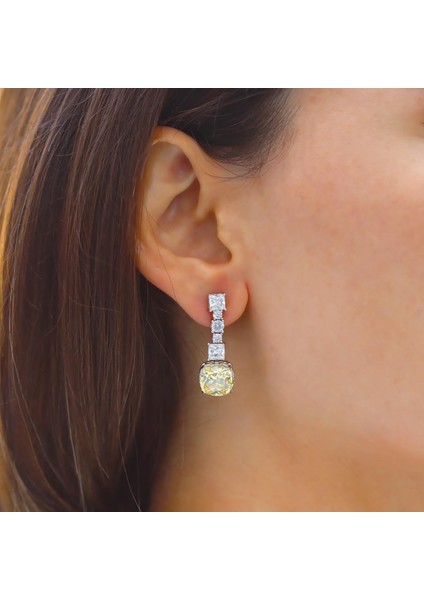 Radiant Sitrin Taşlı Gümüş Küpe modelleri