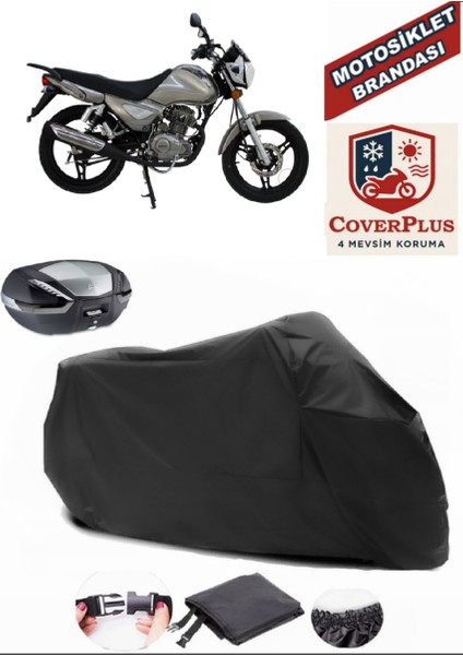 Mondial 125 Mc Roadracer Motor Brandası Siyah Arka Çanta Uyumlu Motorsiket Brandası Motor Örtüsü Çadır Su Geçirmez Motosiklet Kılıfı Motor Brandası