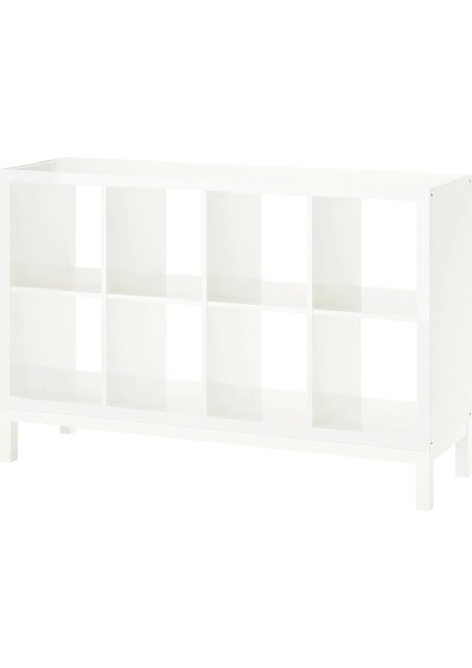 Kallax Açık Raf Ünitesi Parlak Cila Beyaz 147 x 94 cm