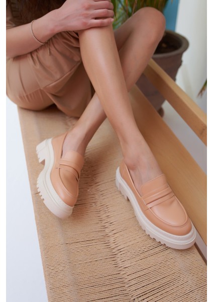 Lopes Kadin Findik Nude Oxford Ayakkabi indirimleri