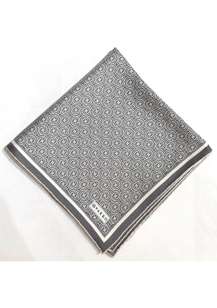 Tivil Monogram Ipek Eşarp 41408-GRI-EKRU-