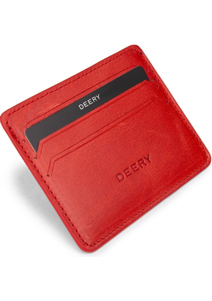 Erkek Vintage Hakiki Deri Yatay Kırmızı Kartlık - 00530MKRMZ01 fiyatları