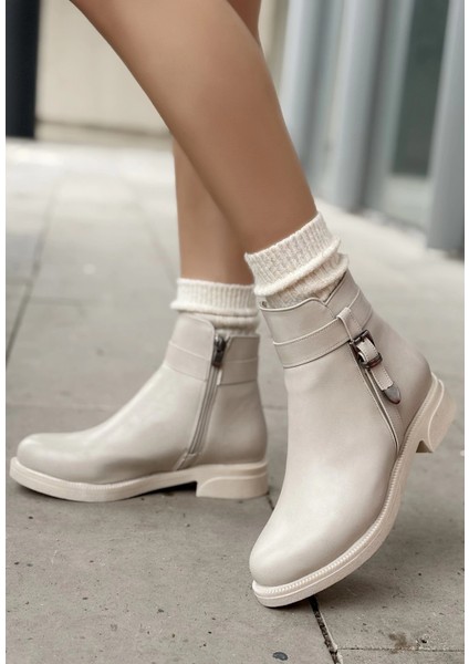 Wiota Bej Cilt Topuklu Bot fiyatları