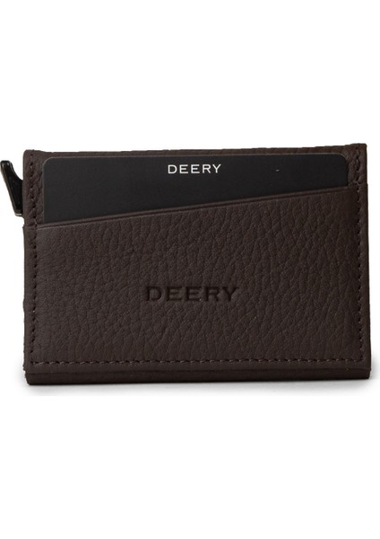 Hakiki Deri Kahverengi Mekanizmalı Yatay Erkek Cüzdanı - 00611ZKHVZ01