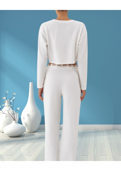 xint Kadın Ekru Esnek Dokulu Regular Fit Kısa Etek Düşük Omuz Bluz fırsatları