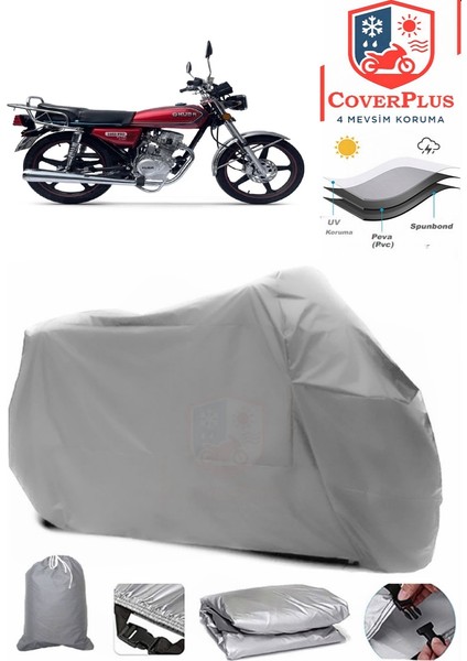 Kuba Cg 50 Pro New Motor Brandası Gri Motorsiket Brandası Motor Örtüsü Çadır Su Geçirmez Motosiklet Kılıfı Motor Brandası