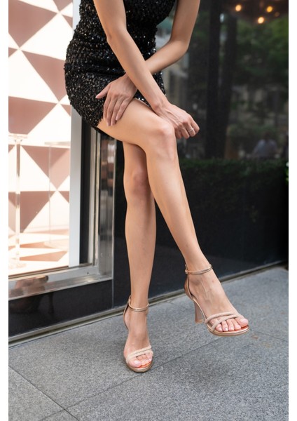 Kasia Kadin Rose Taş Detay Topuklu Abiye Ayakkabi fırsatları