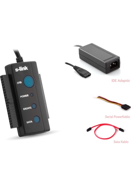 S-Link SL-SATA35 USB 2.0 To Sata + Ide Data Çevirici fiyatları