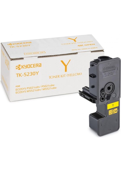 Kyocera TK-5230Y Yellow Sarı Orjinal Fotokopi Toneri Ecosys M5521CDN-5521CDW P5021CDN-5021CDW 2.200