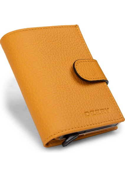 Hakiki Deri Hardal Mekanizmalı Dikey Erkek Cüzdanı - 00615MHRDZ01 fiyatları