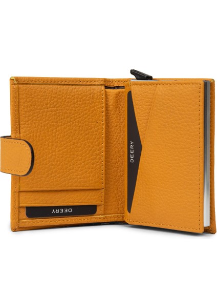 Hakiki Deri Hardal Mekanizmalı Dikey Erkek Cüzdanı - 00615MHRDZ01 modelleri