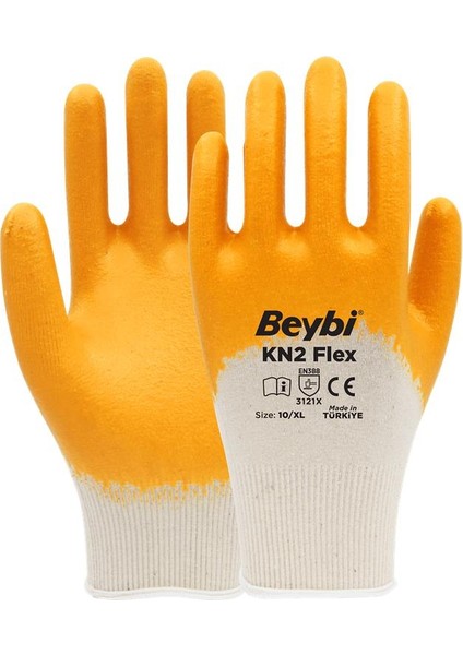 Beybi Nitril Pmk Kn2 Flex 9 Beden Nitril Kaplı Pamuk Eldiven (3121X)¾ Nitril Kaplıdır