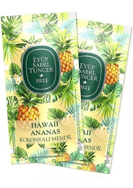 Eyüp Sabri Tuncer Hawaii Ananas Kolonyalı Mendil 150LI 5X10 Küçük Boy