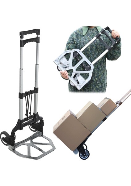 Multi Fonksiyon Katlanır 70 kg Kapasiteli Portatif Koli Taşıma Aracı