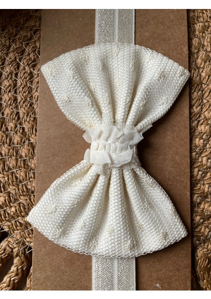 Fiyonklu Krem Kız Bebek Bandana fiyatları