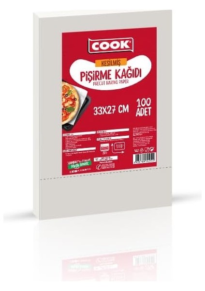 Edt Kesilmiş Pişirme Kağıdı 33CM x 27CM - 100 Yaprak