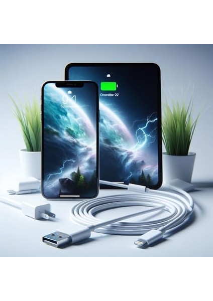 2 Metrelik Lightning Şarj Kablosu, Hızlı Şarj Data Özellikli USB To Lightning Şarj Kablosu, Lightning Girişli Cihazlarla Uyumlu Şarj Kablosu modelleri