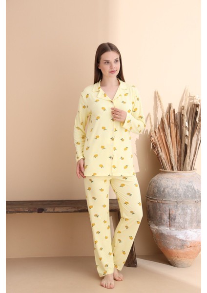 Pamuklu Uzun Kollu Pijama Takımı fırsatları