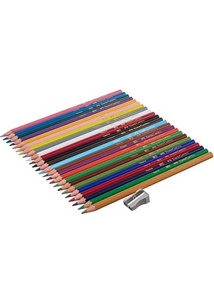 Kuru, Kırmızı Metal Tüp Kutu, 24 Renk, Tam Boy, Kalemtıraş Hediyeli, Yumuşak Mineli, Kırılmaya Dayanıklı Uçlar, Açılır fiyatları