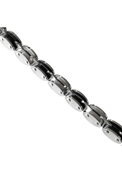 Çift Taraflı Siyah Sılver Çelik Erkek Bileklik fiyatları