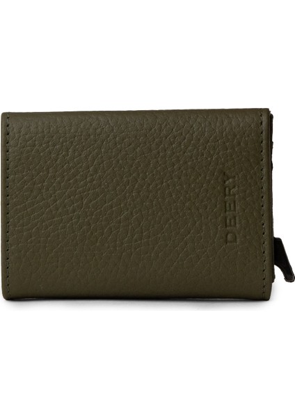 Hakiki Deri Haki Mekanizmalı Dikey Erkek Cüzdanı - 00632MHAKZ02