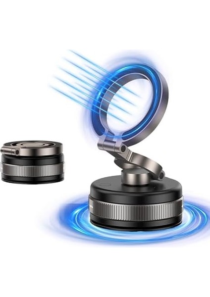 360° Vakumlu Manyetik Telefon Tutucu, Vantuz Telefon Tutacağı, Katlanabilir Güçlü Manyetik Cep Telefonu Tutacağı, Araba/spor Salonu/ayna/pürüzsüz Yüzey Için, ile Uyumlu modelleri