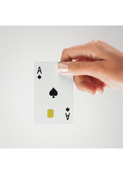 Iskambil Kâğıdı Kraliçe Maça ve Maça As Kredi Kartı Kaplama & Sticker modelleri