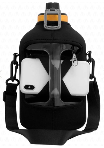 Valletta VLT1260 2.5lt Winta Motivasyonlu Sporcu Su Matarası Siyah Çantalı fiyatları