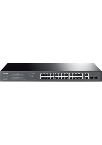 Tp-Link TL-SG1428PE 24 Port 10-100-1000 Poe+ Switch 2 Port Sfp Çelik Kasa Rack Mount